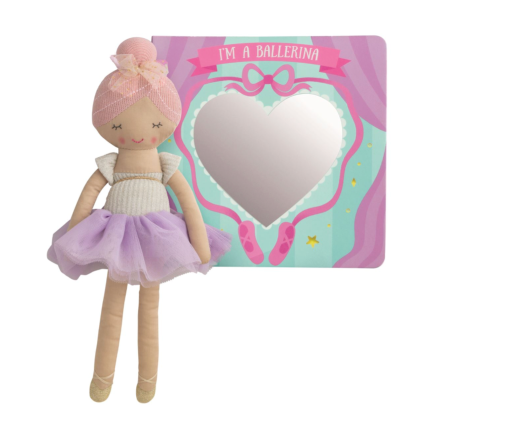 Mud Pie | Pink Ballet Book & Doll Set