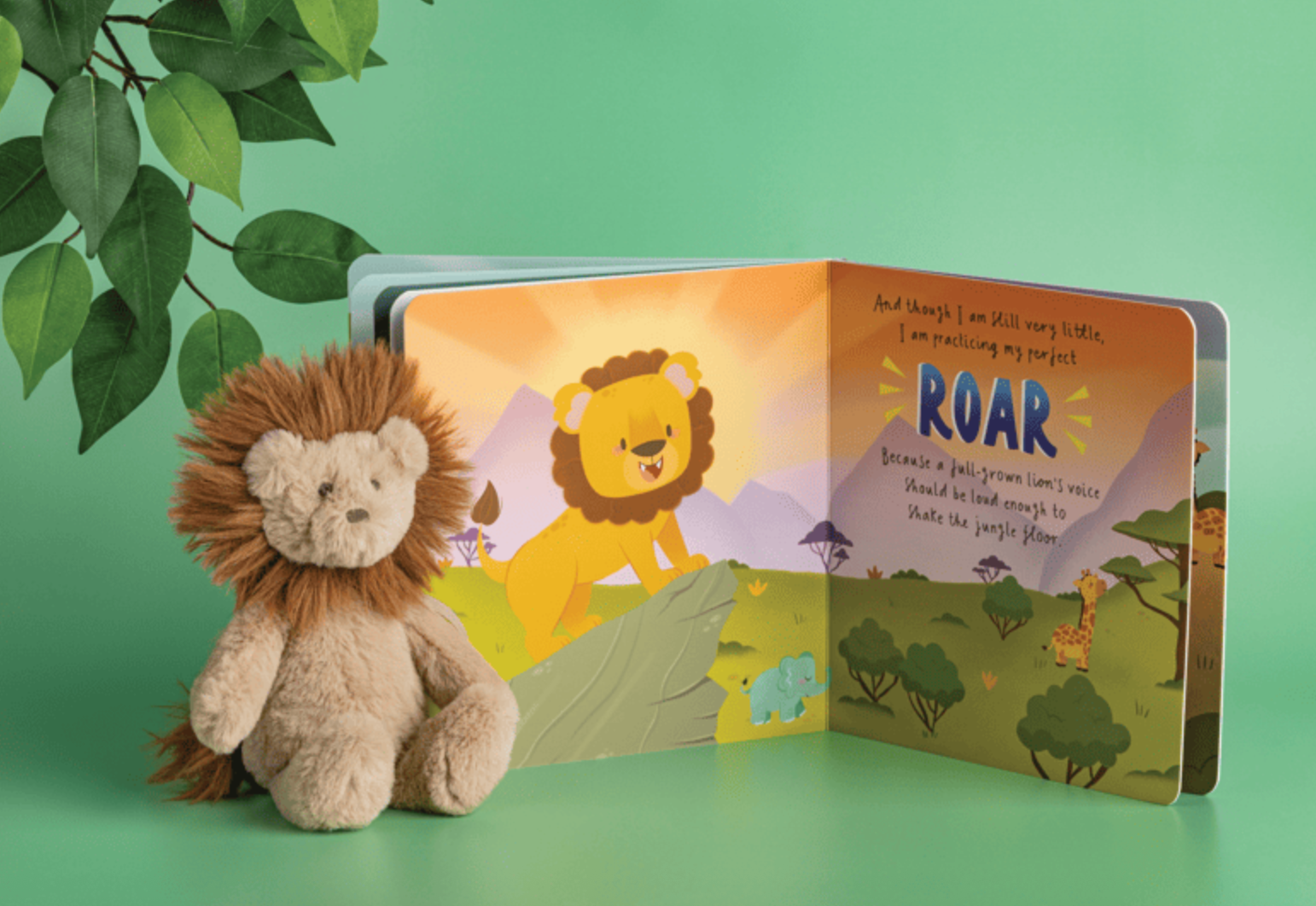 Mud Pie | Lion Book with Plush