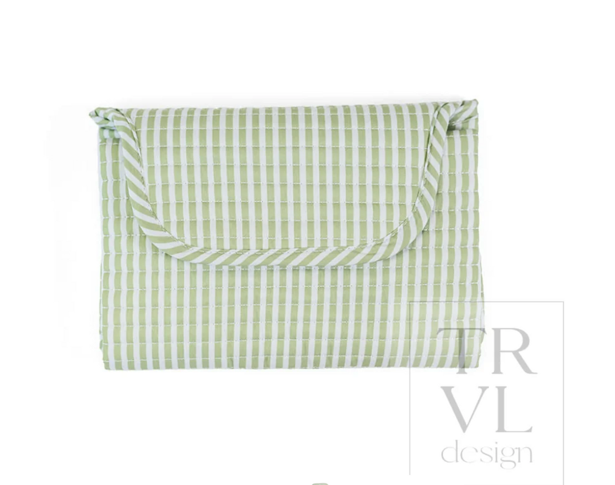 TRVL DESIGN | Quilted Stroller Bag Bundle in Pimlico Stripe Sage + Changer Mat+ Everyday
