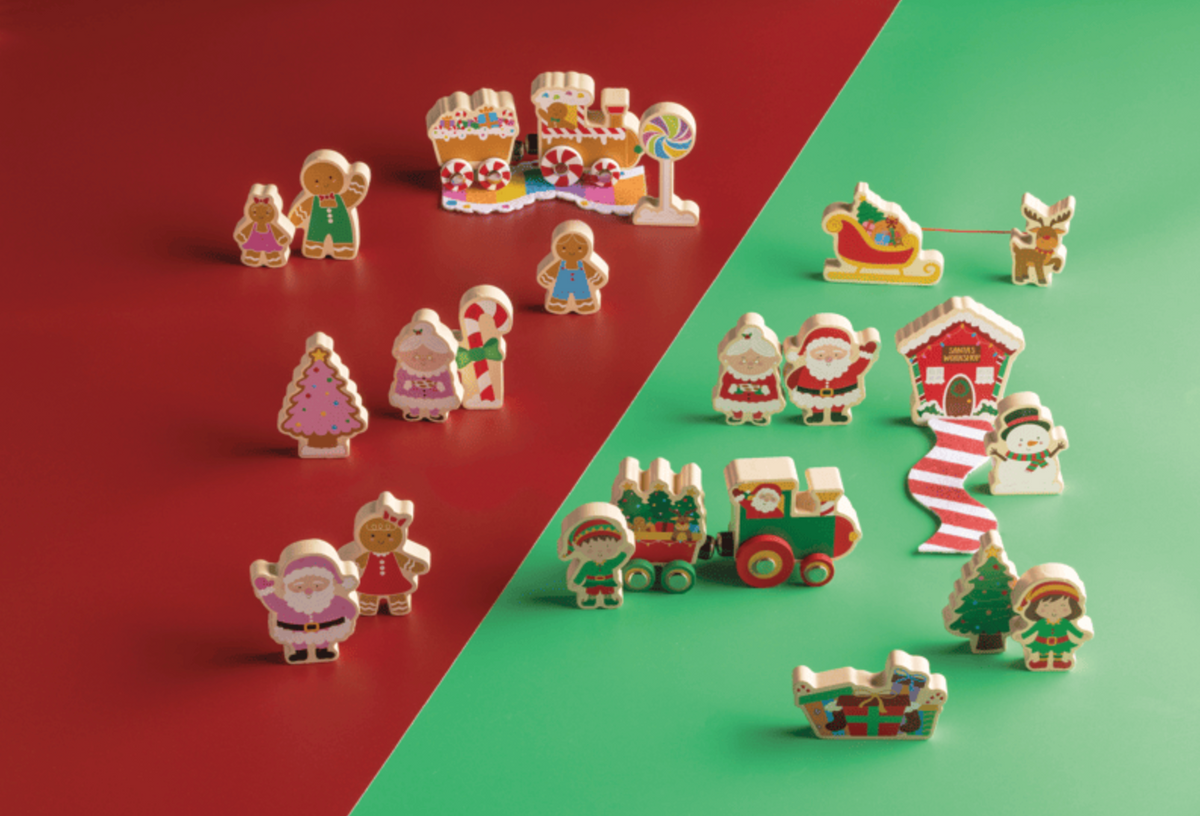Mud Pie | Christmas Wood Toy Sets