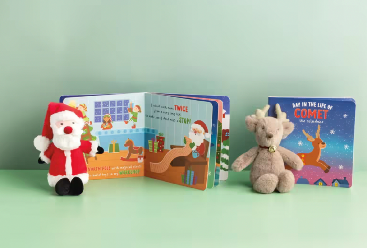 Mud Pie | Santa Book With Plush