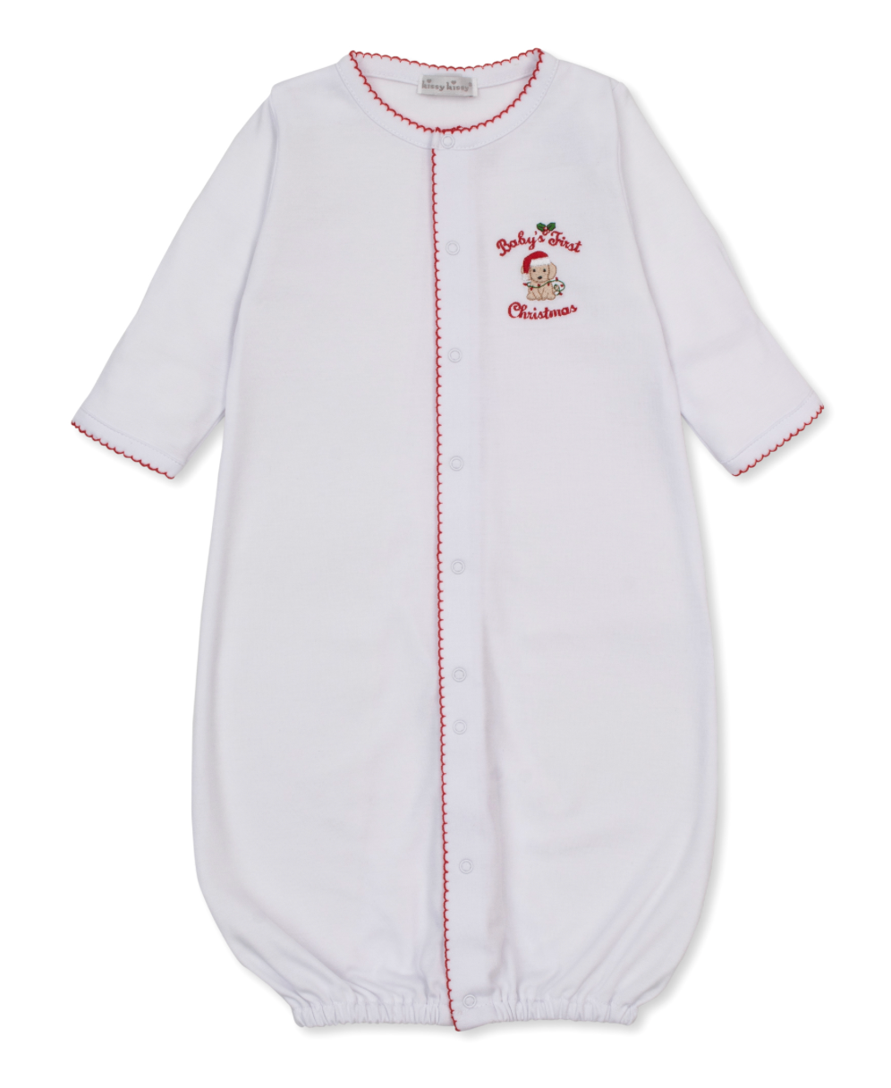 Kissy Kissy | Newborn Baby's First Christmas Convertible Gown