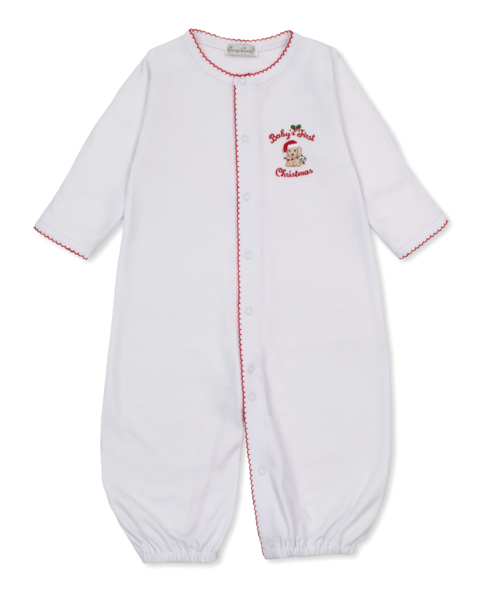 Kissy Kissy | Newborn Baby's First Christmas Convertible Gown