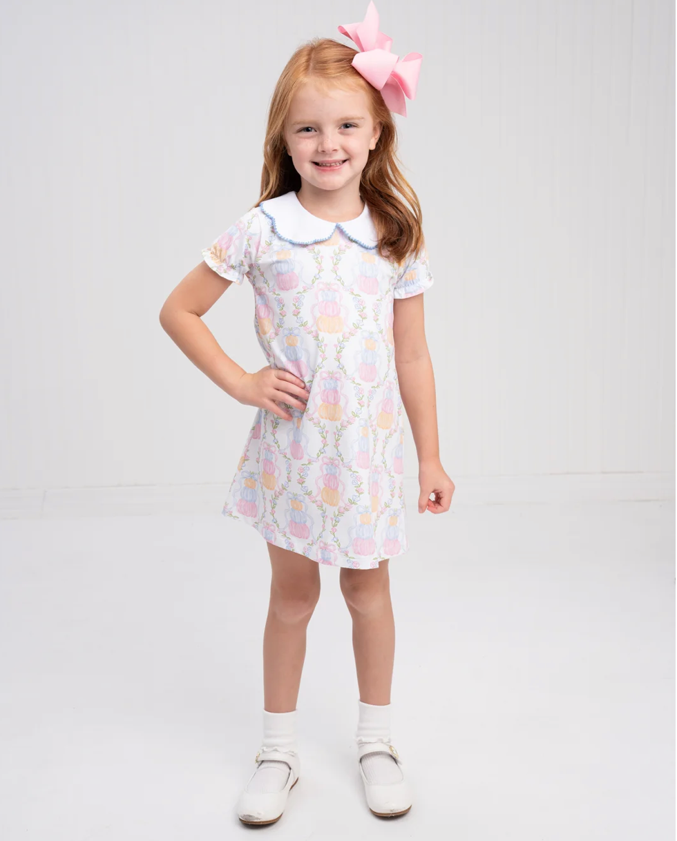 The Oaks | Presley Kait Pumpkin Trellis Dress