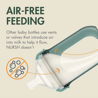 Boon Nursh | Reusable Silicone Pouch Baby Bottle Feeding 8 oz (3pack) | Speckle Green