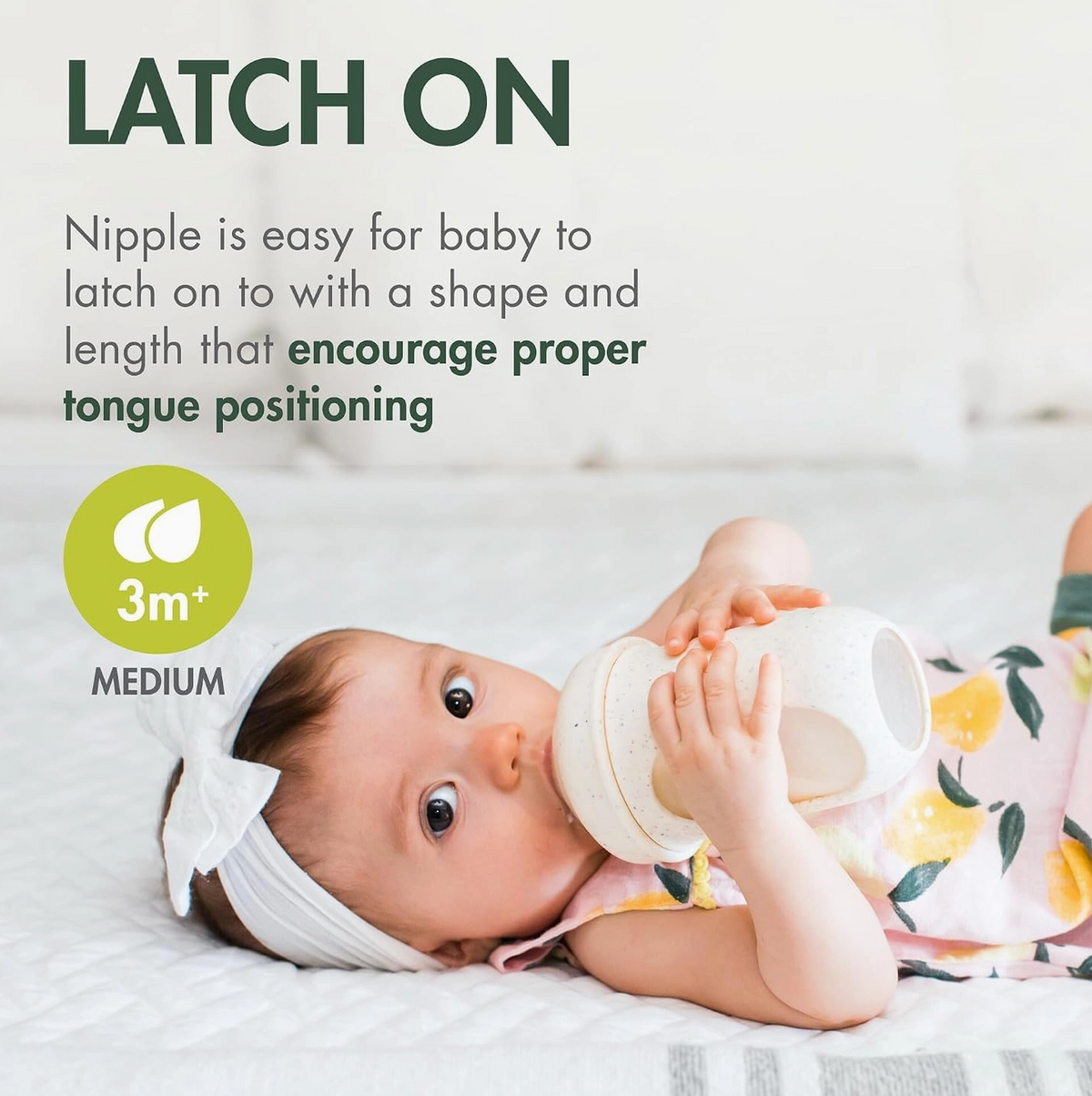 Boon Nursh | Reusable Silicone Pouch Baby Bottle Feeding 8 oz (3pack) | Speckle Green