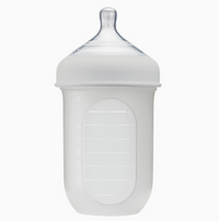 Boon Nursh | Silicone Pouch Bottle 8oz | Light Gray