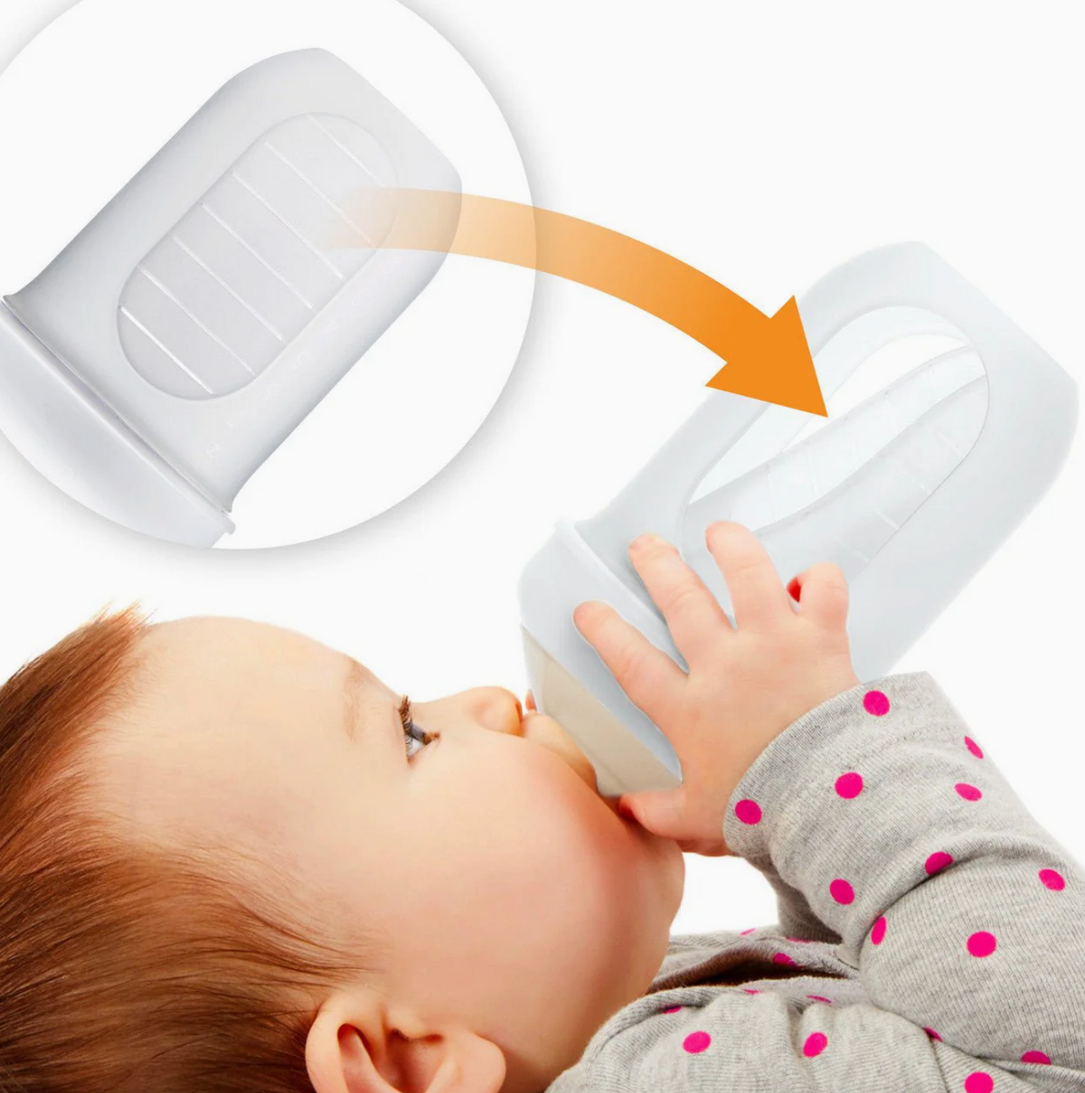 Boon Nursh | Silicone Pouch Bottle 8oz | Light Gray