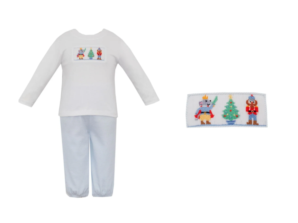 Petit Bebe | Nutcracker Stripe Knit Pant Set