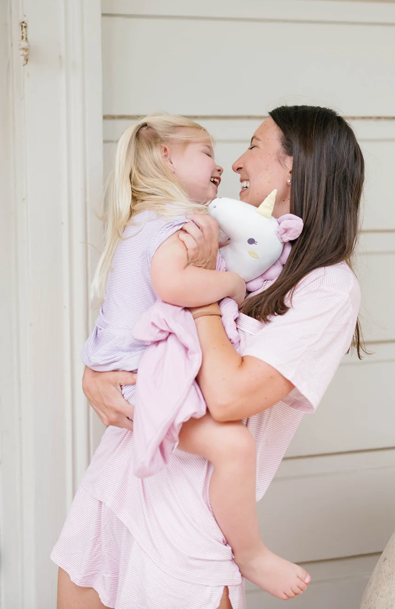 Uptown Baby | Unicorn Lovey Blanket + Paci Clip Holder