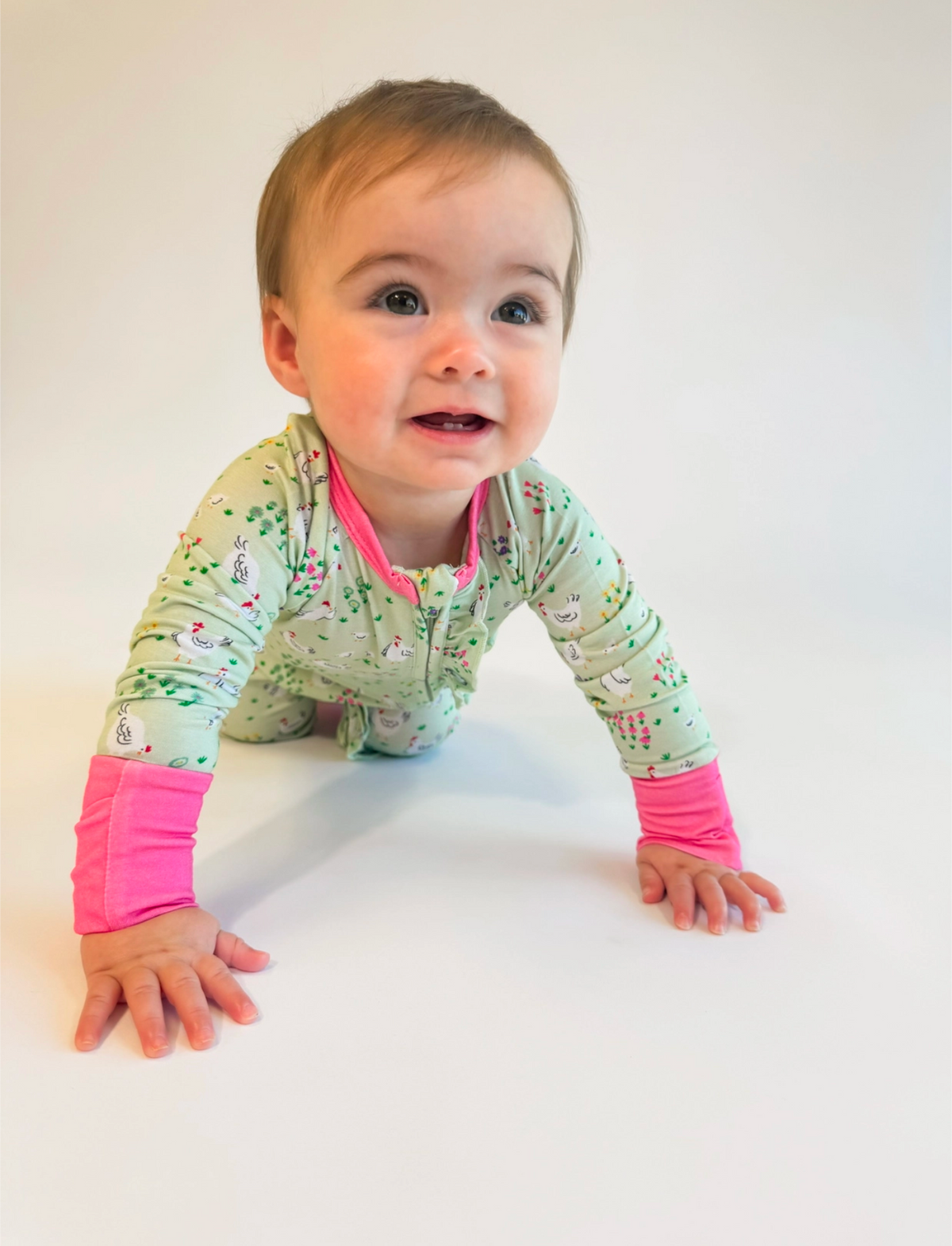 Goosies Spring Chicken Ruffle Romper