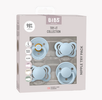 BIBS | Try-it Silicone & Latex Pacifier Collection - Baby Blue