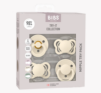 BIBS | Try-It Silicone & Latex Pacifier Collection - Ivory