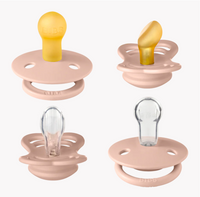 BIBS Try-it Silicone & Latex Pacifier Collection - Blush