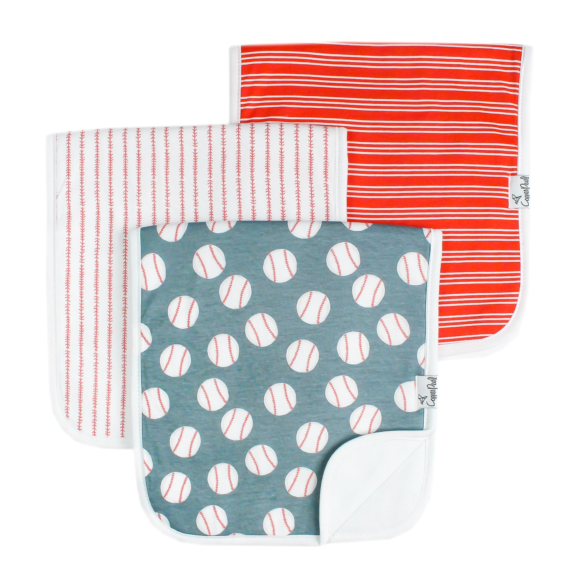 Copper Pearl Burp Cloths-Slugger