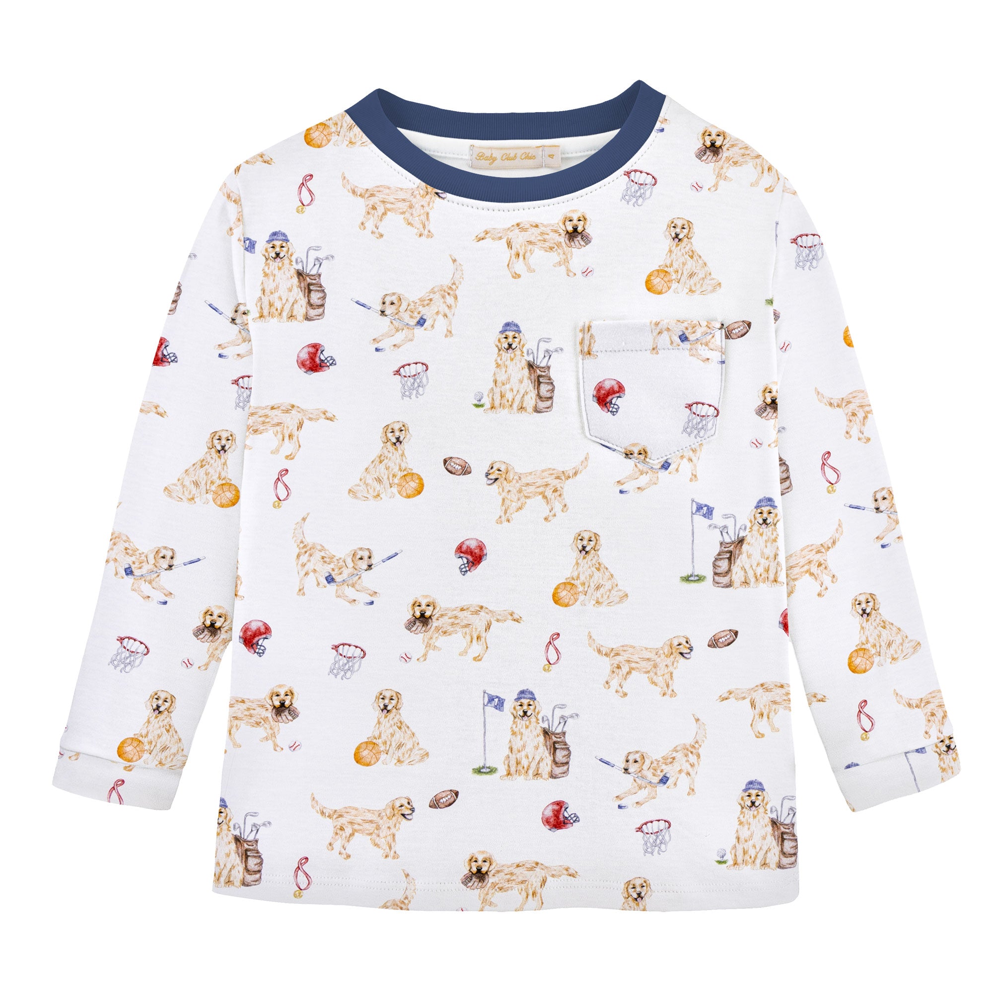 Baby Club Chic | Golden League Pima L/S Tee w/ Pocket