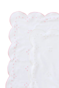 The Proper Peony | Scalloped Dot Receiving Blanket