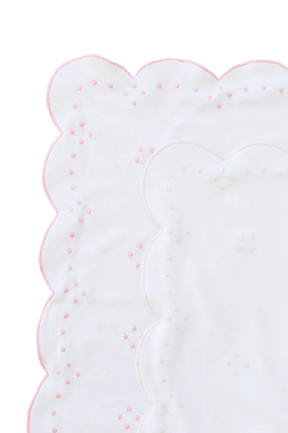 The Proper Peony | Scalloped Dot Receiving Blanket