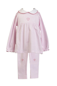 The Proper Peony | Heart Girls Tunic Set