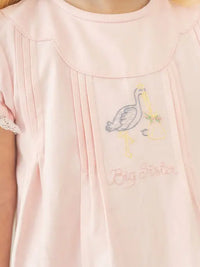 Ruth and Ralph | Pink Big Sister Embroidered Dress