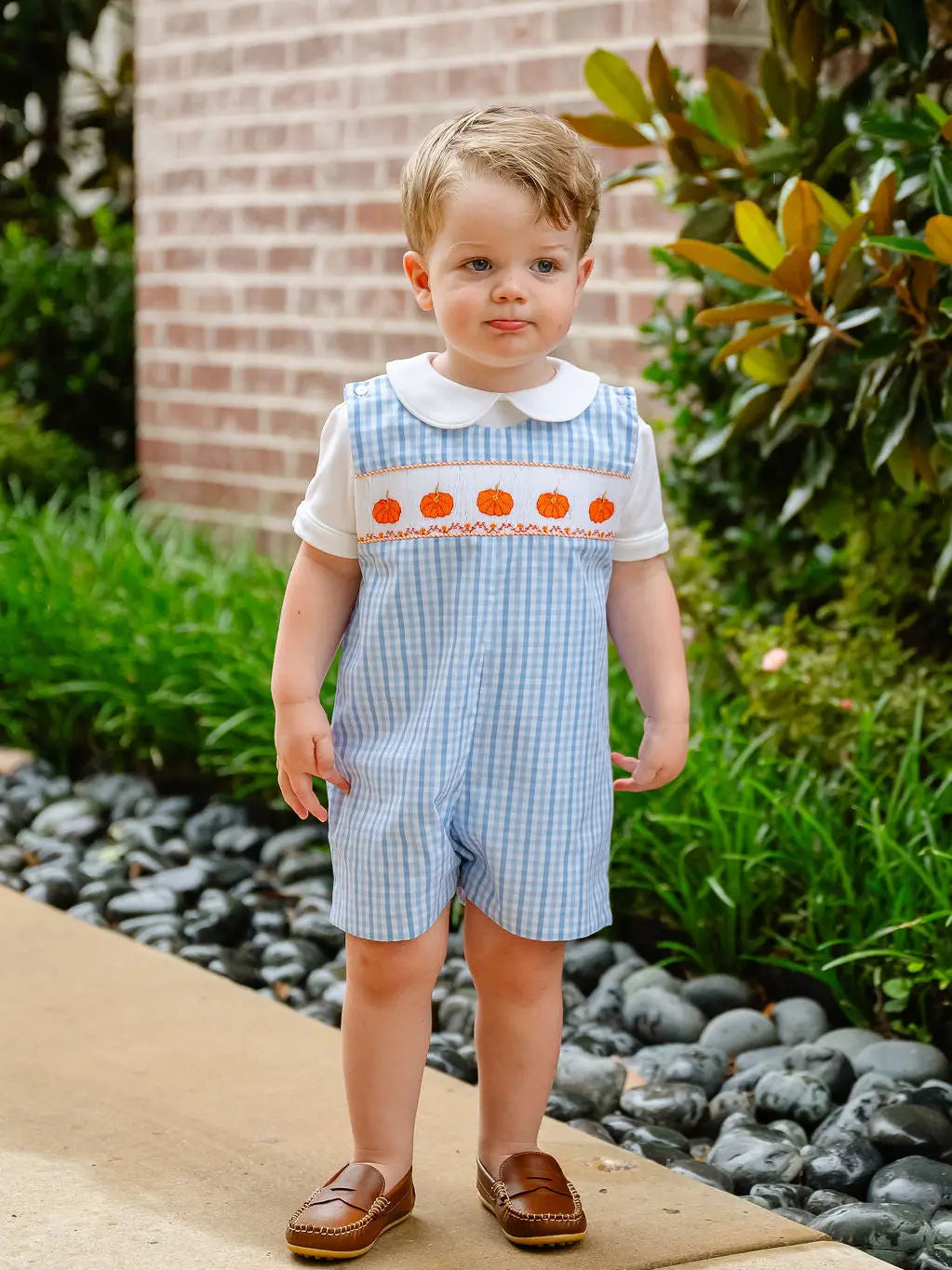 Ruth and Ralph Pumpkin Smocked Benjamin Jonjon