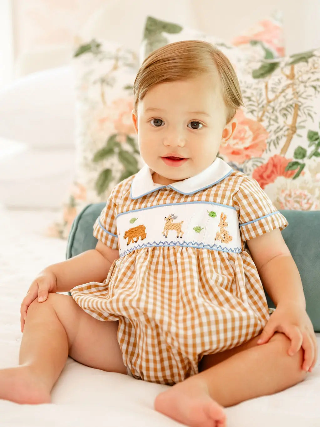 Ruth and Ralph Woodland Animals Smocked Bubble