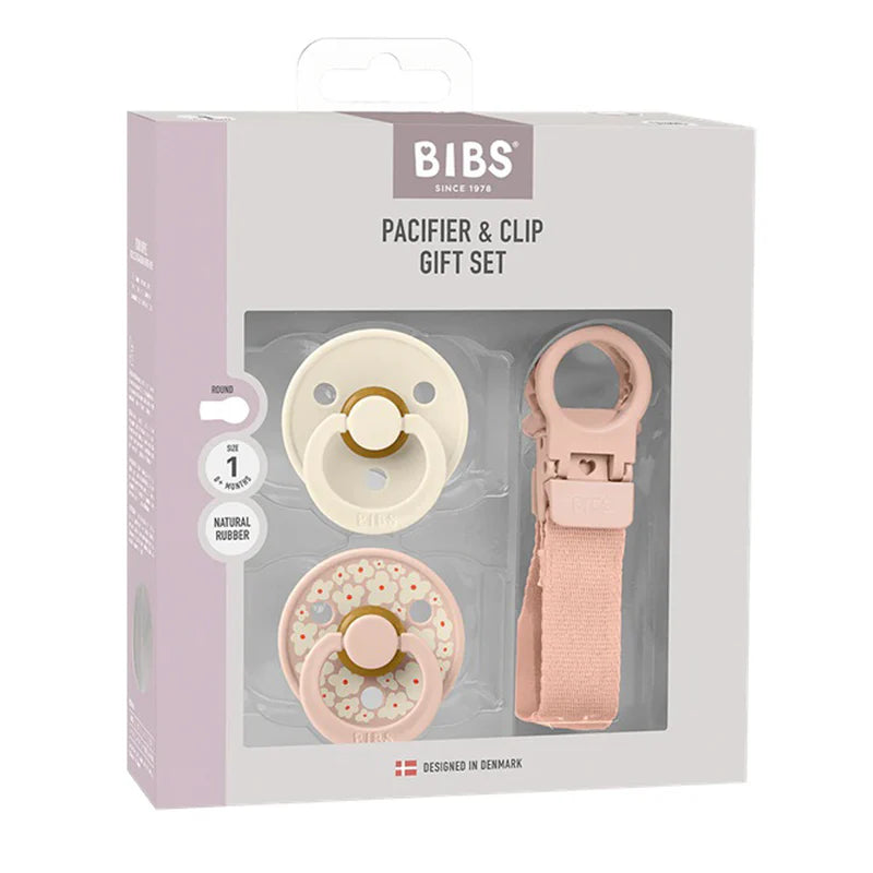 BIBS Pacifier & Clip Gift Set Size 1