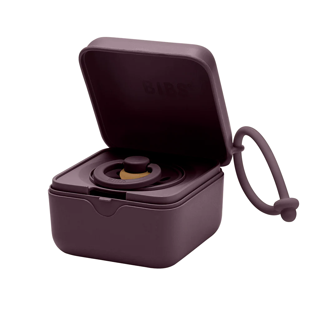 BIBS Pacifier Box in Plum