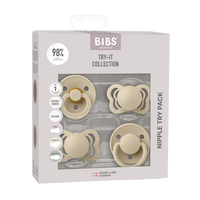 BIBS | Try-It Silicone & Latex Pacifier Collection- Vanilla