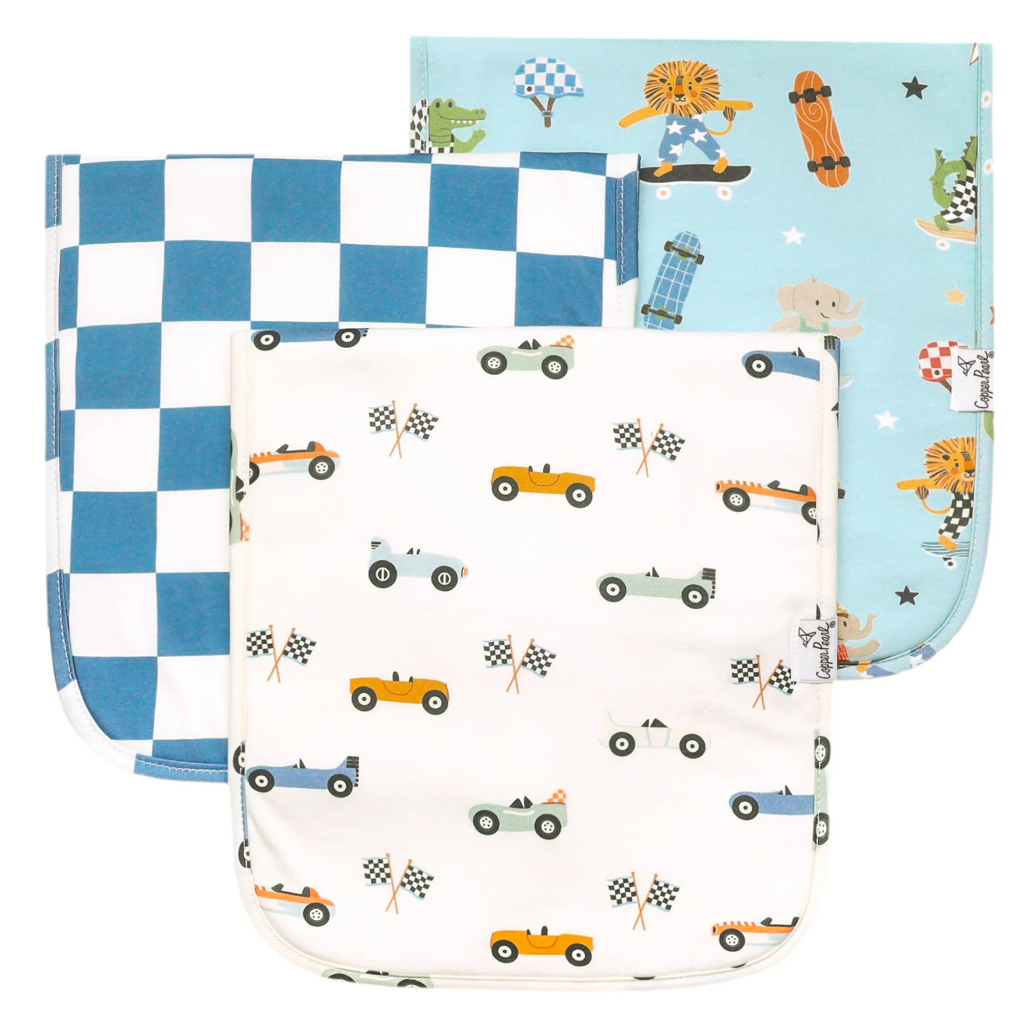 Copper Pearl | Premium Burp Cloth Set- Speedster
