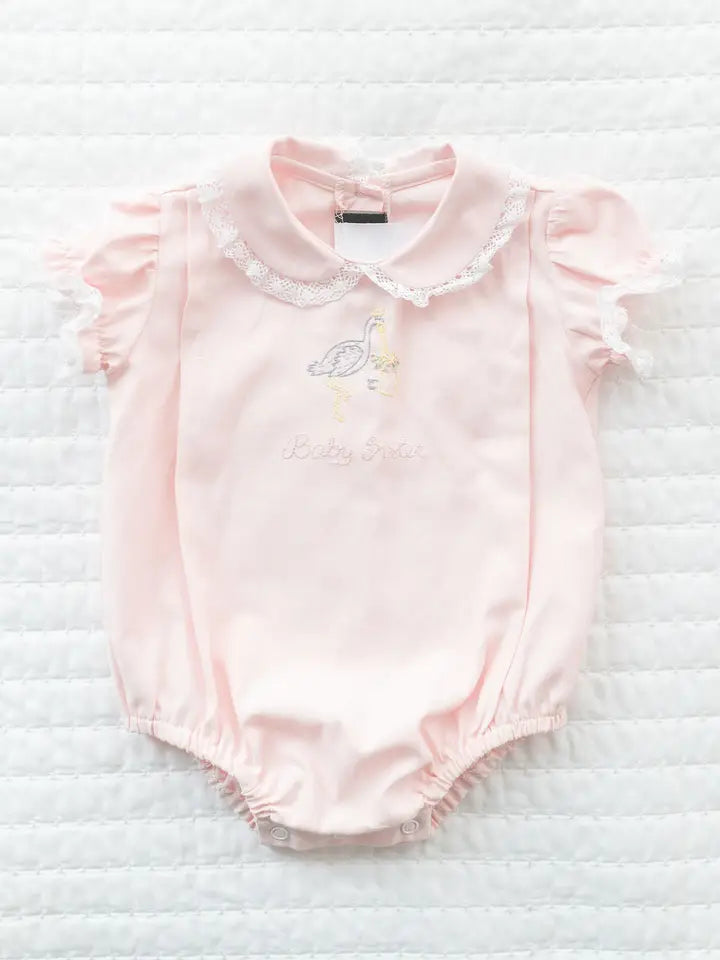 Ruth and Ralph | Baby Sister Embroidered Bubble