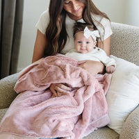 Saranoni | Lush Luxury Receiving Blanket in Ballet Slipper