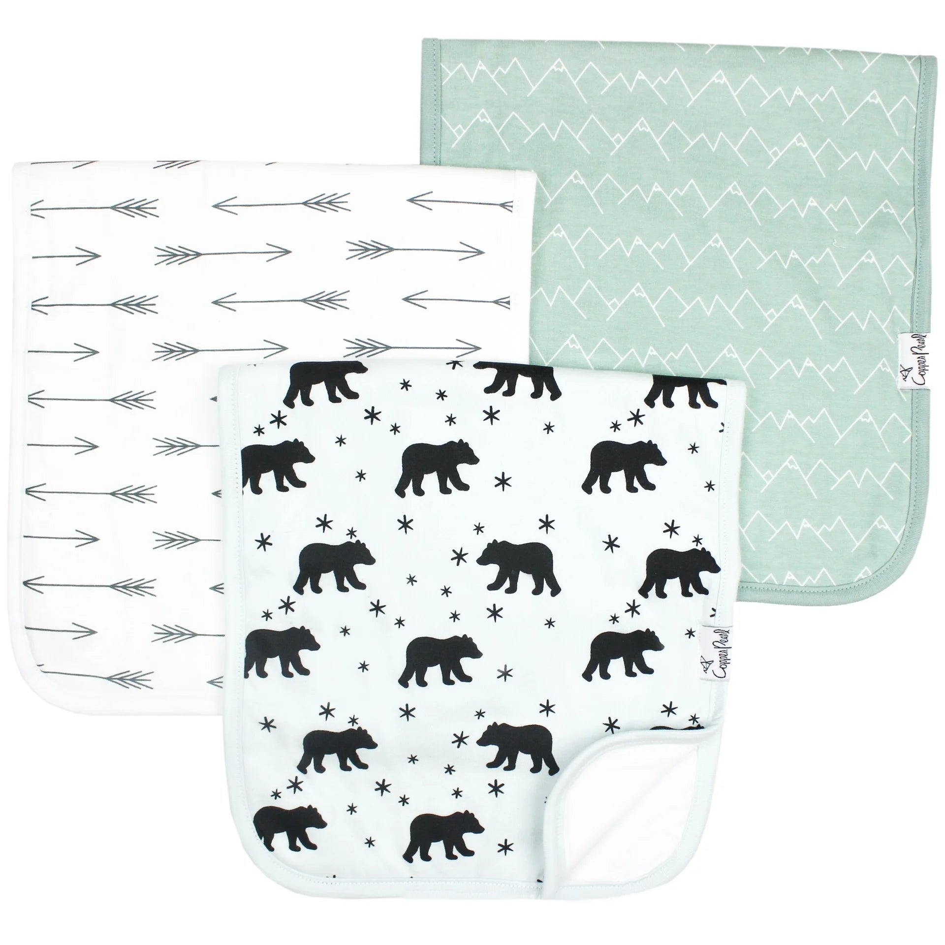 Copper Pearl | Premium Burp Cloths- Archer