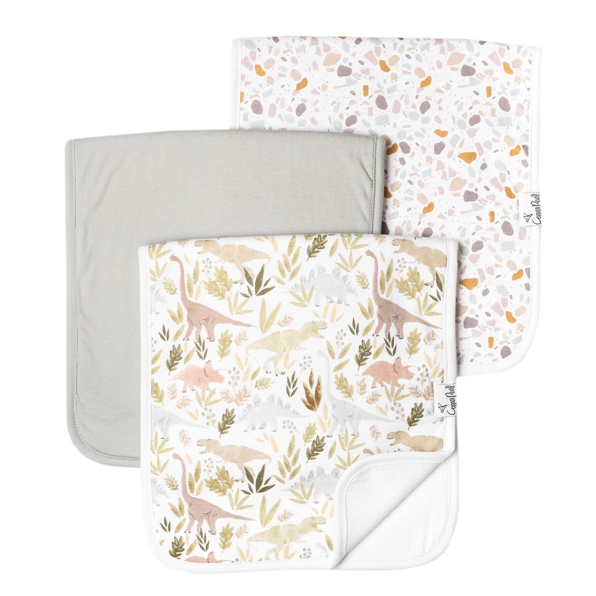 Copper Pearl | Premium Burp Cloth Set- Rex
