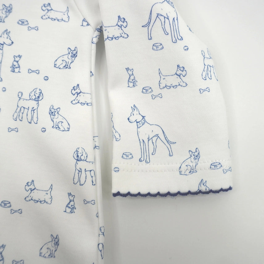 Marcela Dogs Pima Cotton Footie Pajamas