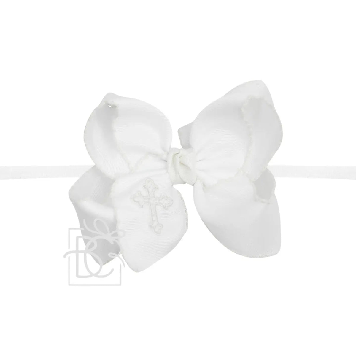 White with White Cross Hairbow