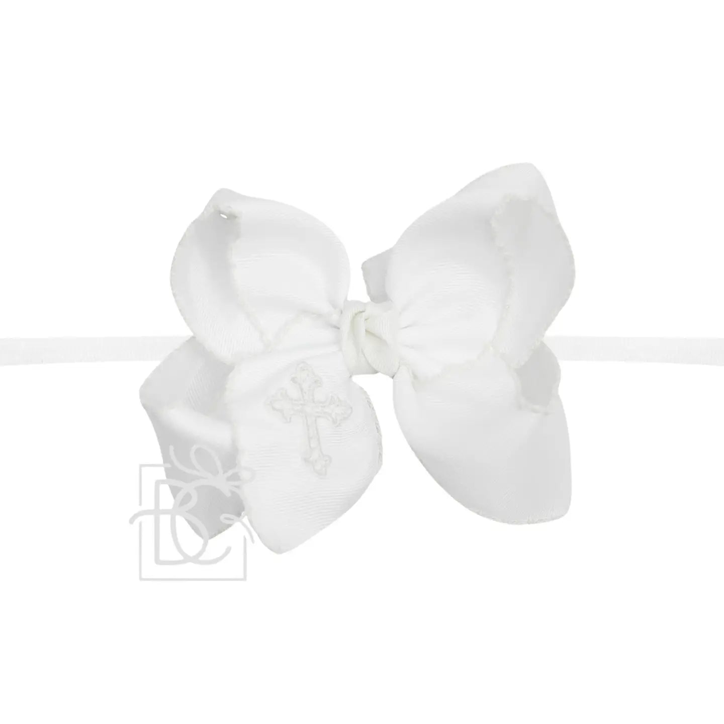 White with White Cross Hairbow