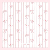Atelier Babbi | Muslin Baby Swaddle in Pink Ribbon