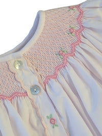 Marco & Lizzy |  Baby Girl's Hand Smocked Roses Daygown