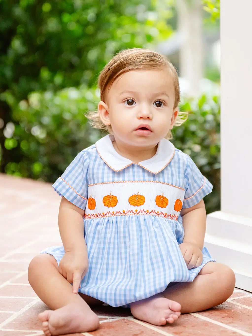 Ruth and Ralph Pumpkins Smocked Henry Bubble