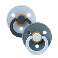 BIBS | STUDIO Colour Pacifiers 2 Pack Fusion - Baby Blue Petrol mix