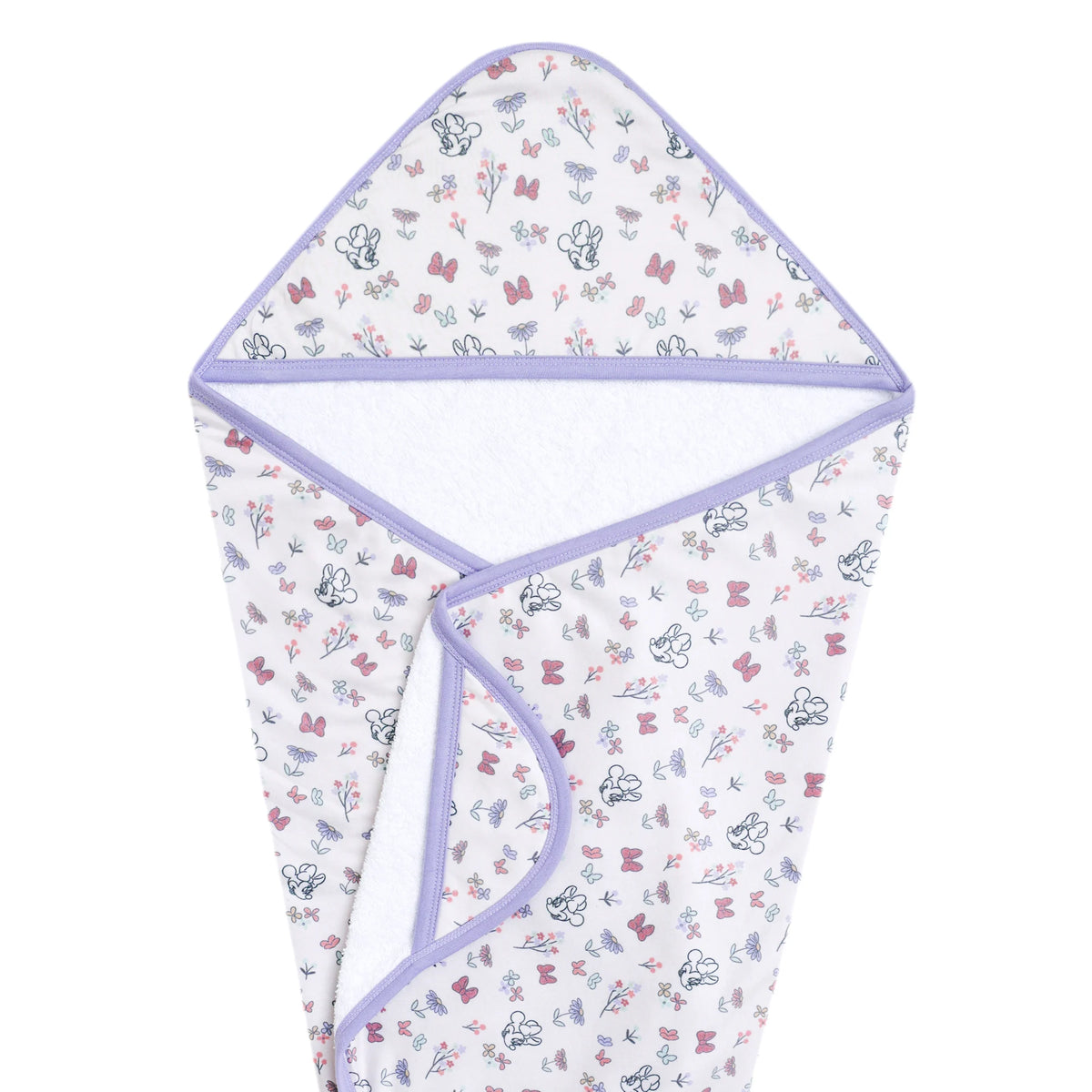 Copper Pearl | Premium Knit Hooded Towel- Minnie Mouse's Bouquet