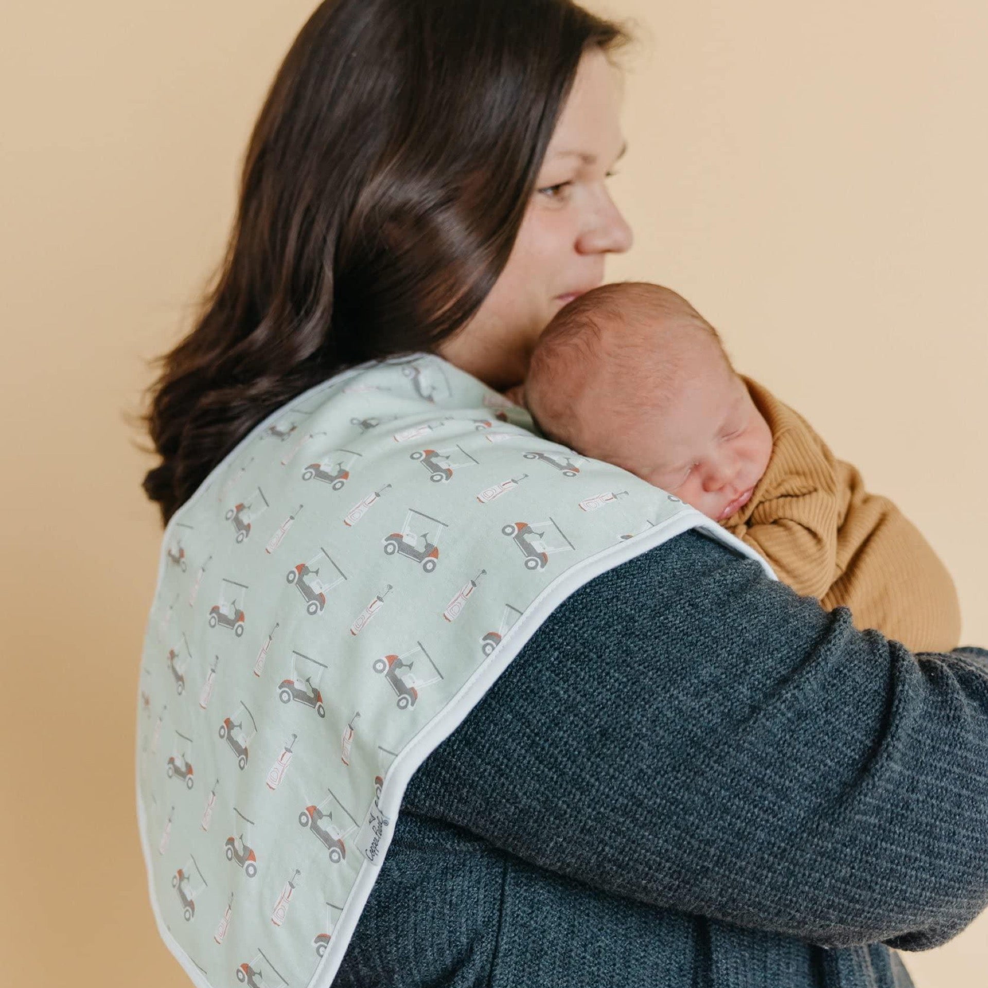 Copper Pearl Baby Burp Cloth 3-Pack Set Bogey