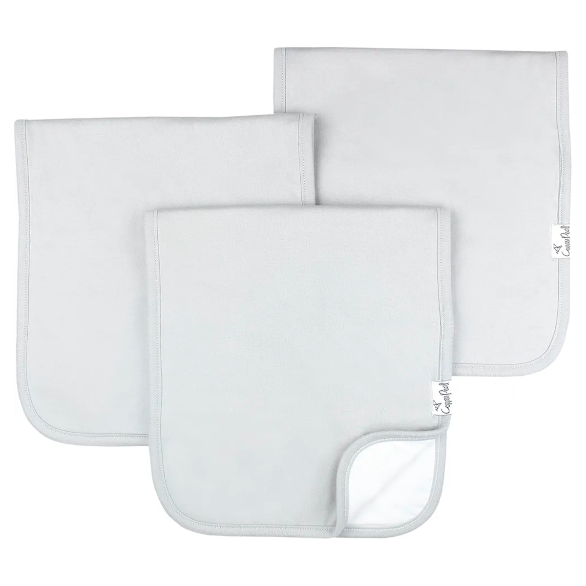 Copper Pearl | Burp Cloths in Basic Grey