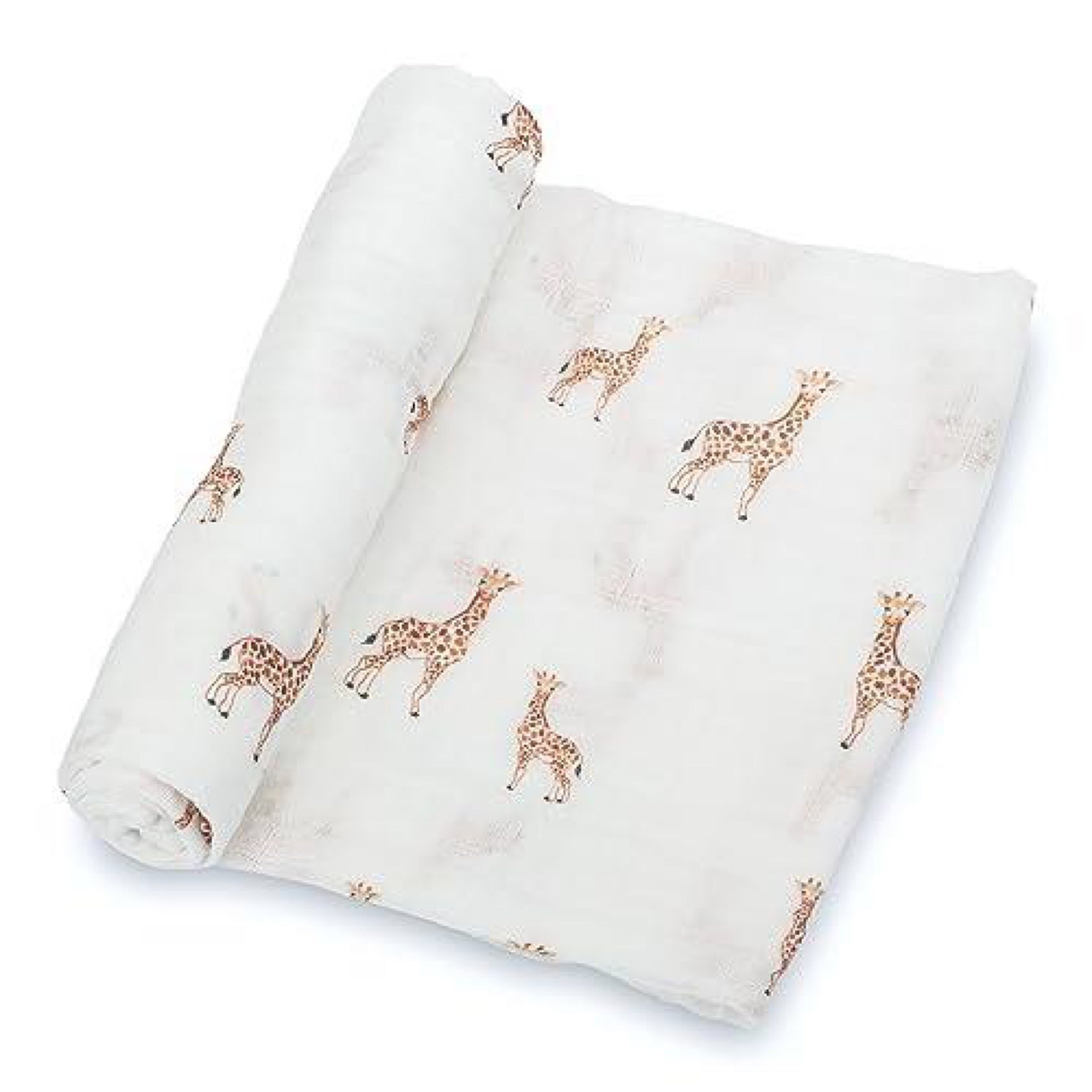 LollyBanks Baby Muslin Swaddle Blanket | 100% Cotton | Giraffe