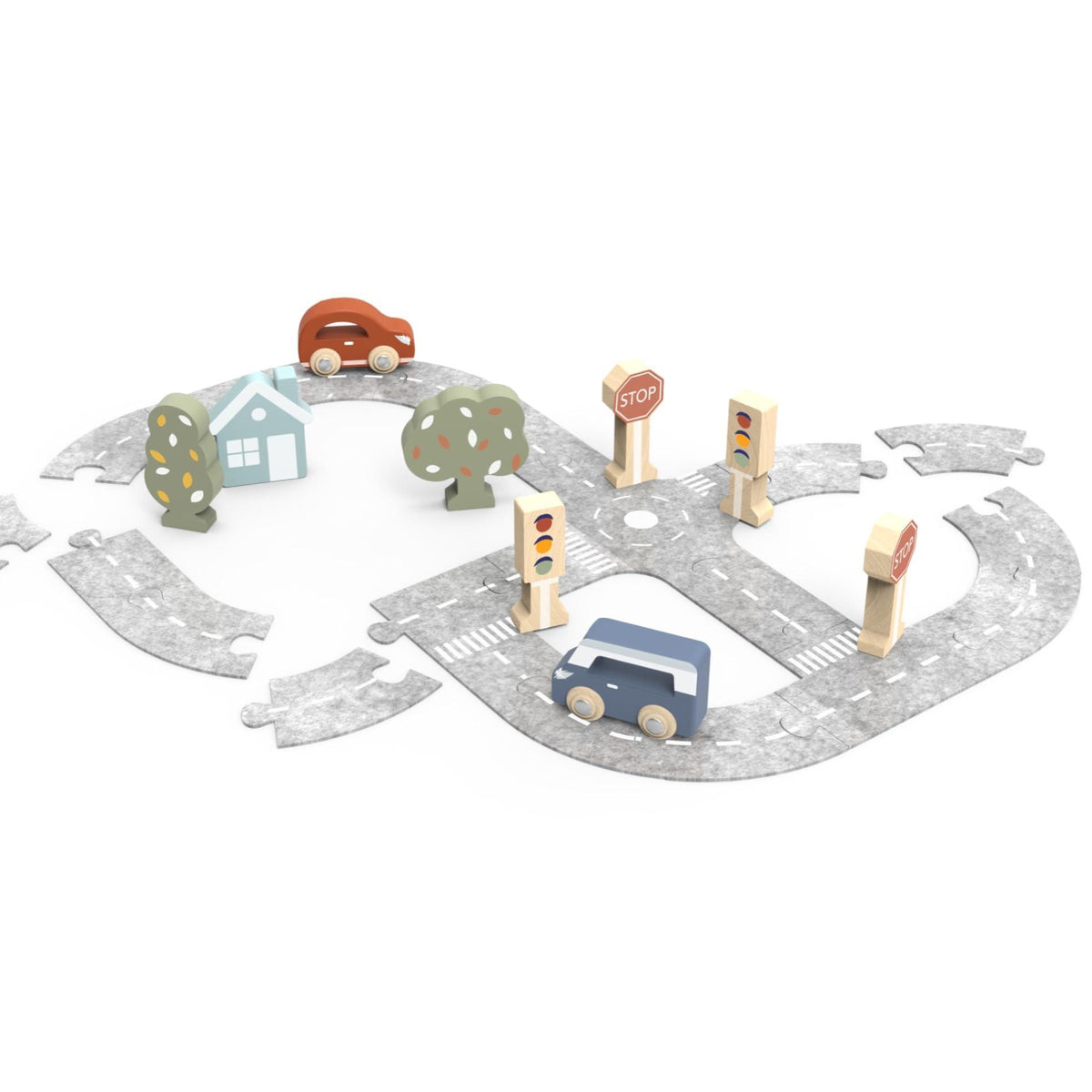 Speedy Monkey Car Track Jigsaw Puzzle