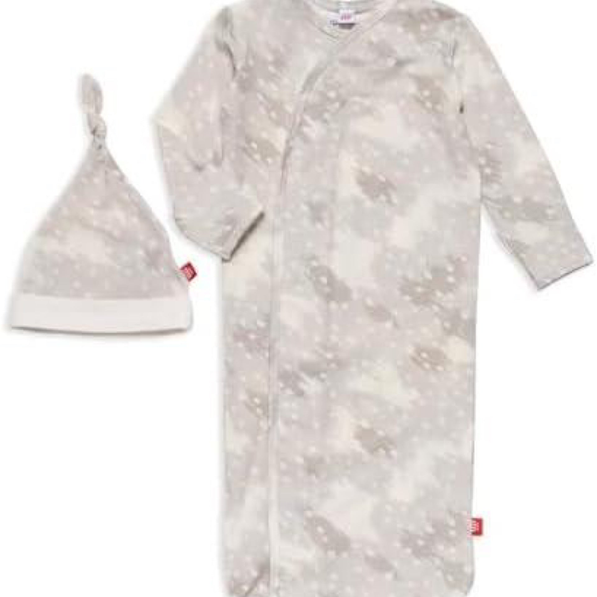 Magnetic Me Doeskin Tan Modal Gown + Hat Set