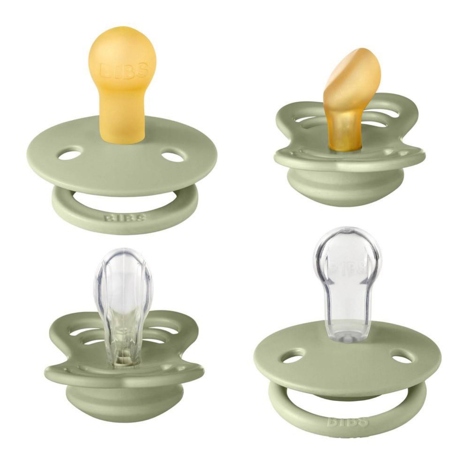 BIBS | Try-it Silicone & Latex Pacifier Collection - Sage
