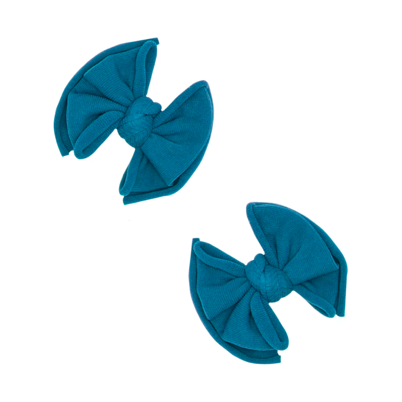 Baby Bling Bows- 2PK Fab Clips in Peacock