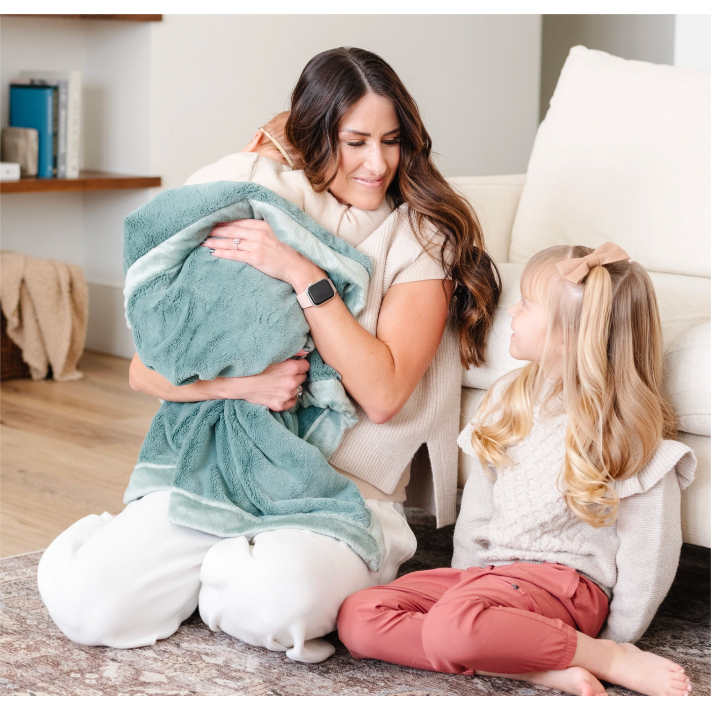 Saranoni Lush Luxury Receiving Blanket in Eucalyptus